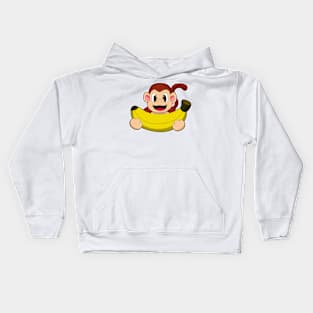 Monkey with Banana Kids Hoodie